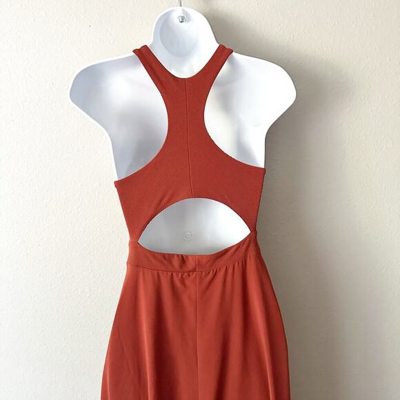 ATHLETA Winona Knit Midi Support Dress Sleeveless Russet Brown Women's Size XS - Picture 9 of 15